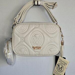 Valentino Orlandi Vegan Leather Crossbody Bag – Bone – Style V-2029 – NWT